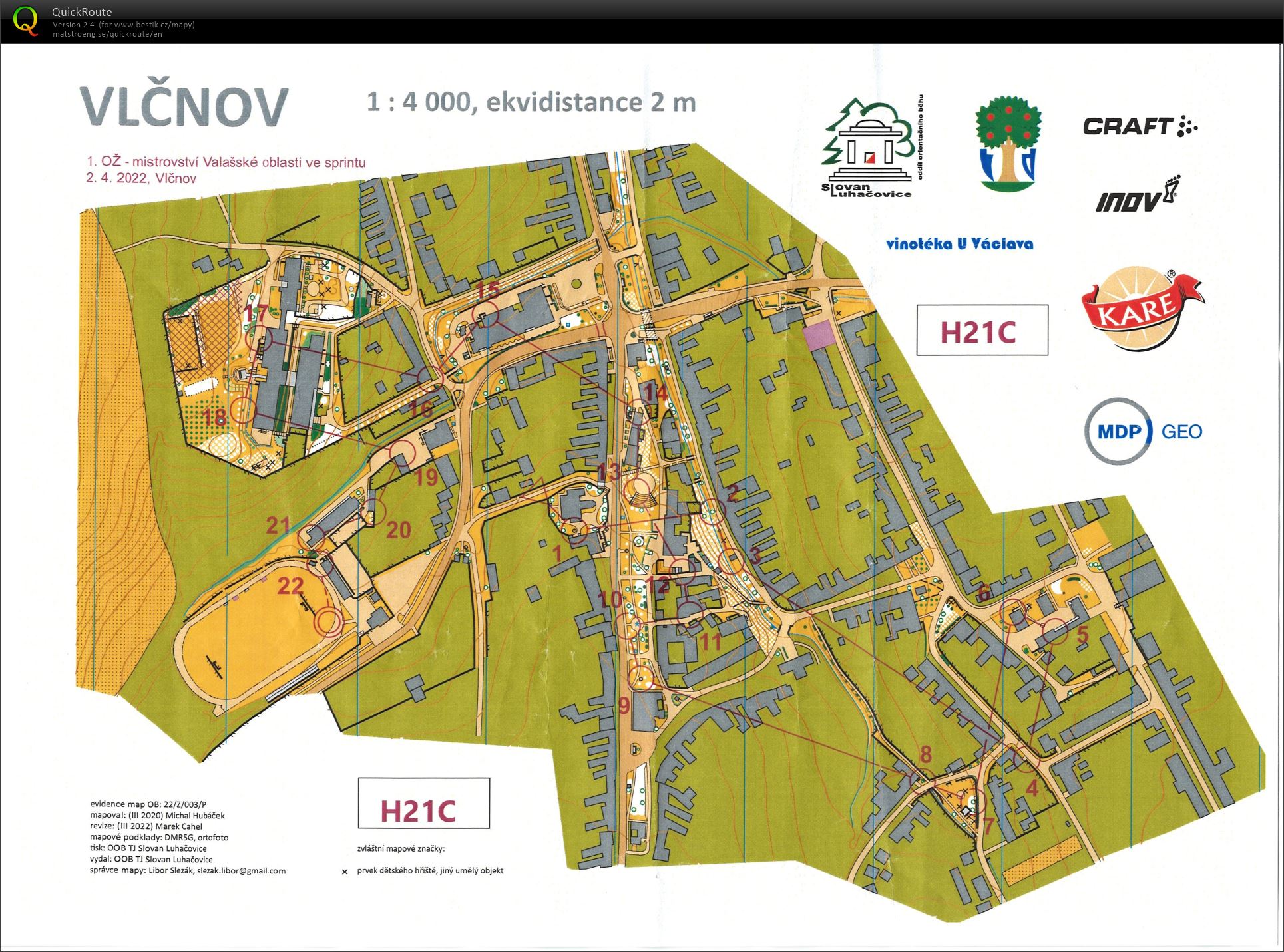 OM Valašské oblasti sprint (02.04.2022)