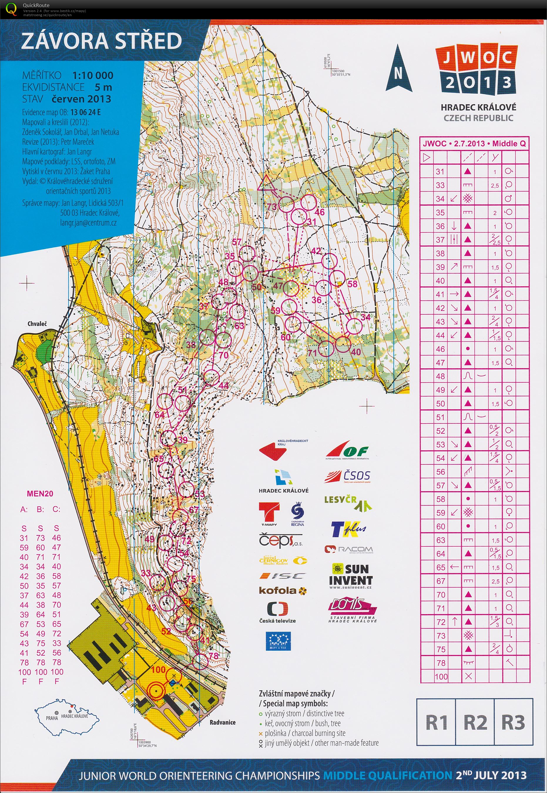 JWOC 2013 middle qualification (02/07/2013)
