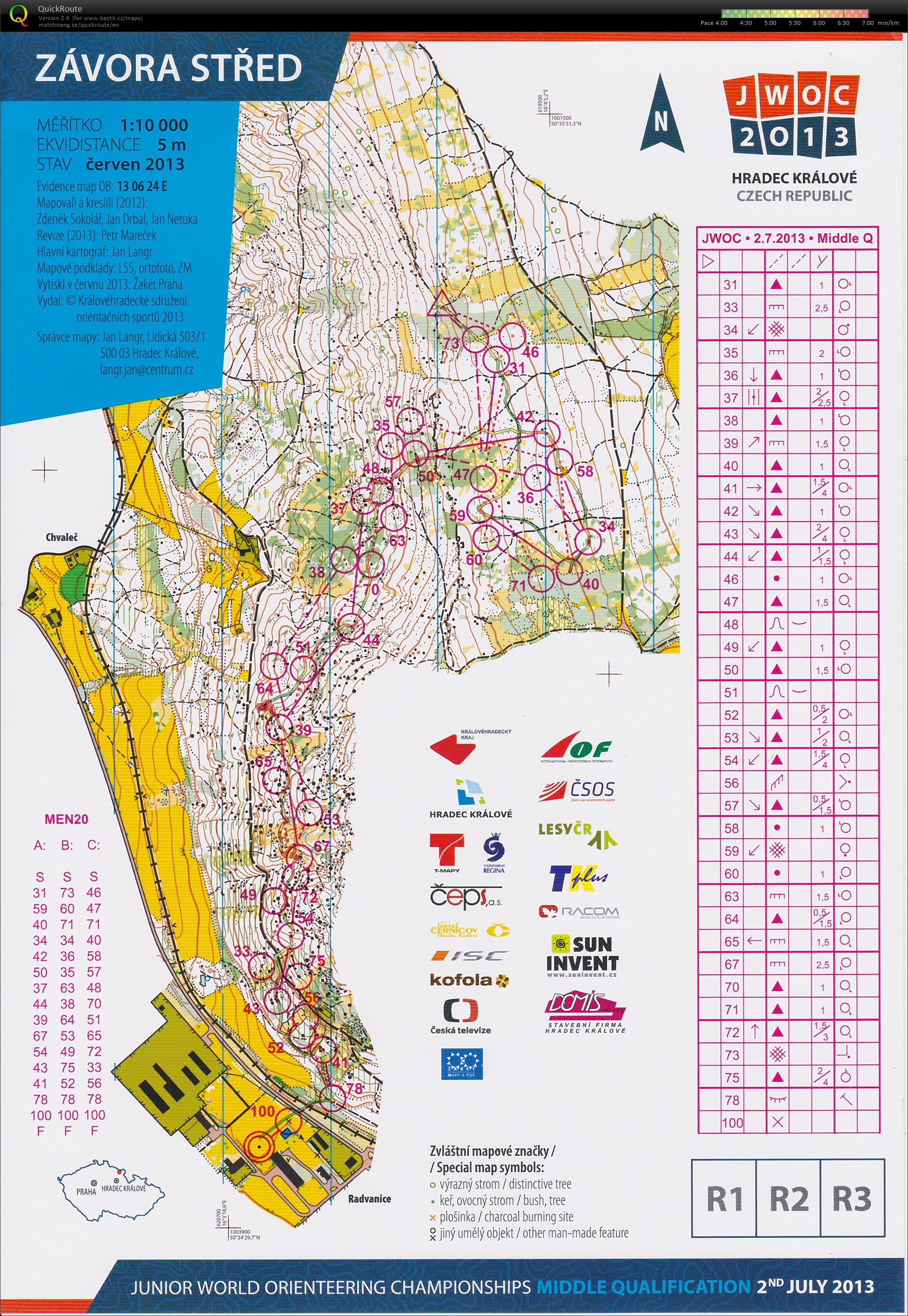 JWOC 2013 middle qualification (02/07/2013)