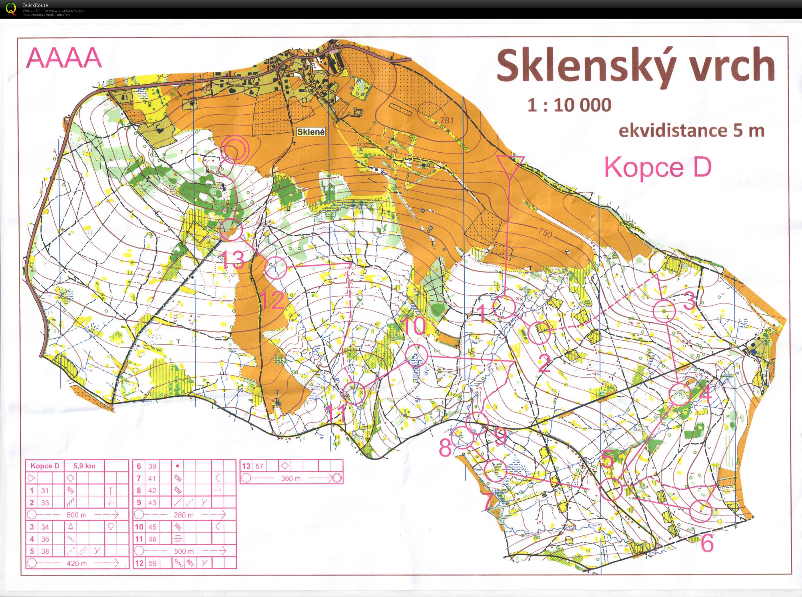Výběhy s mapou na Vánočním soustředění ve Skleném (15.12.2013)