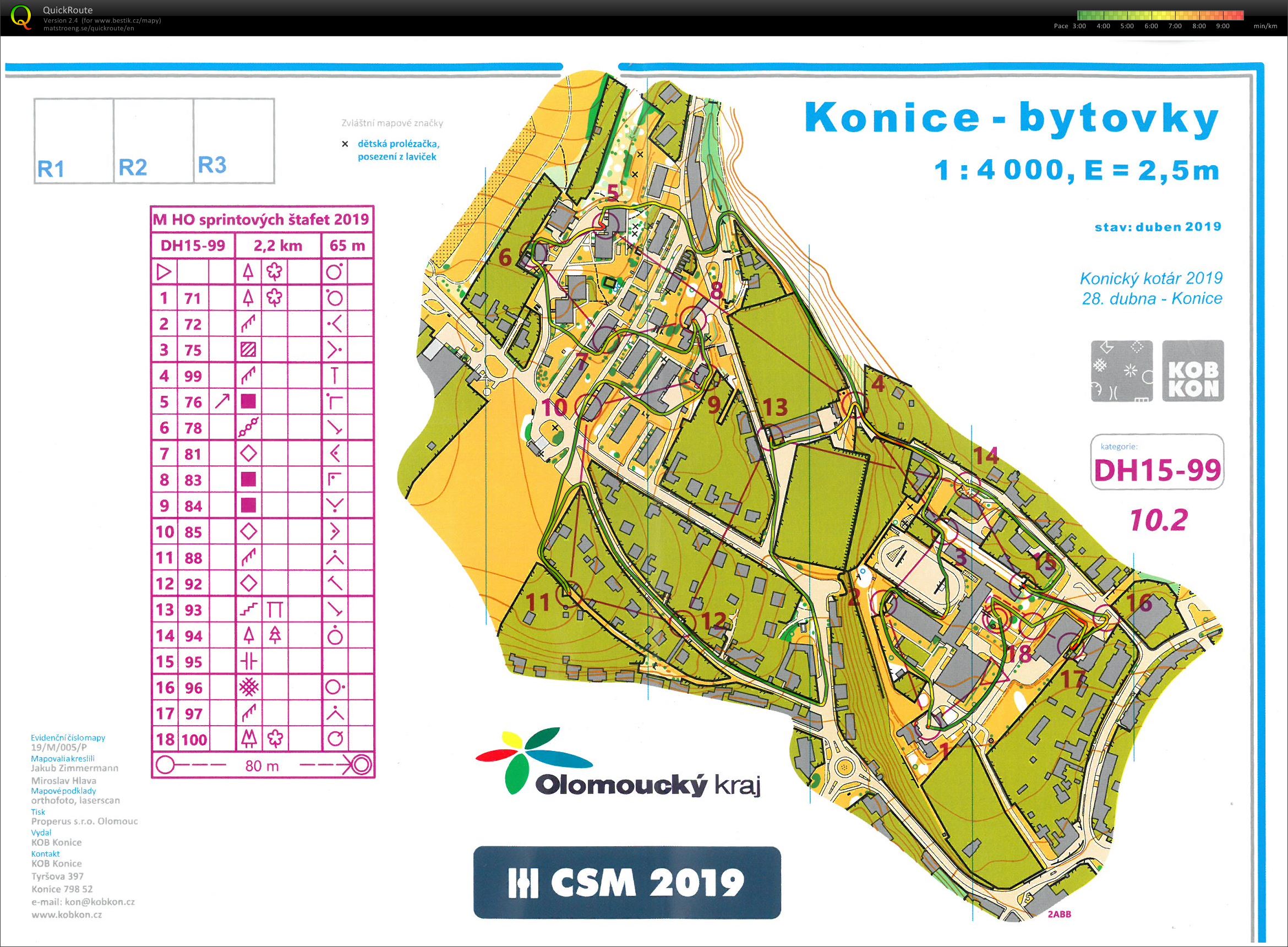 Sprintové štafety v Konici (28-04-2019)